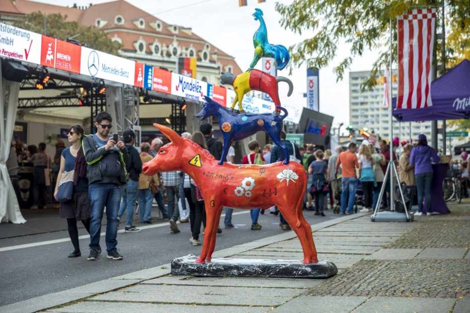 In Bremen dürfen natürlich die Bremer Stadtmusikanten nicht fehlen.