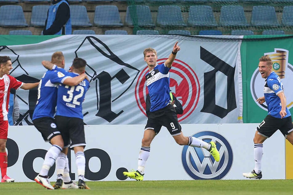 Drei Tore hat Fabian Klos bisher gemacht, eins davon im DFB-Pokal gegen Fortuna.
