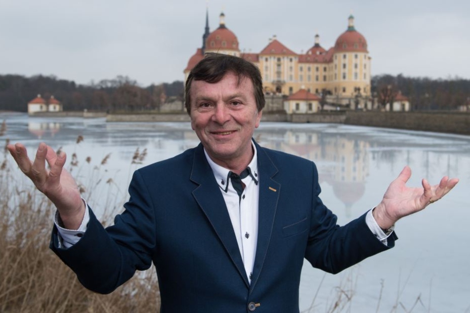 Hauptdarsteller Pavel Travnicek besuchte im Februar 2017 eine der Kulissen des Films: das Schloss Moritzburg.