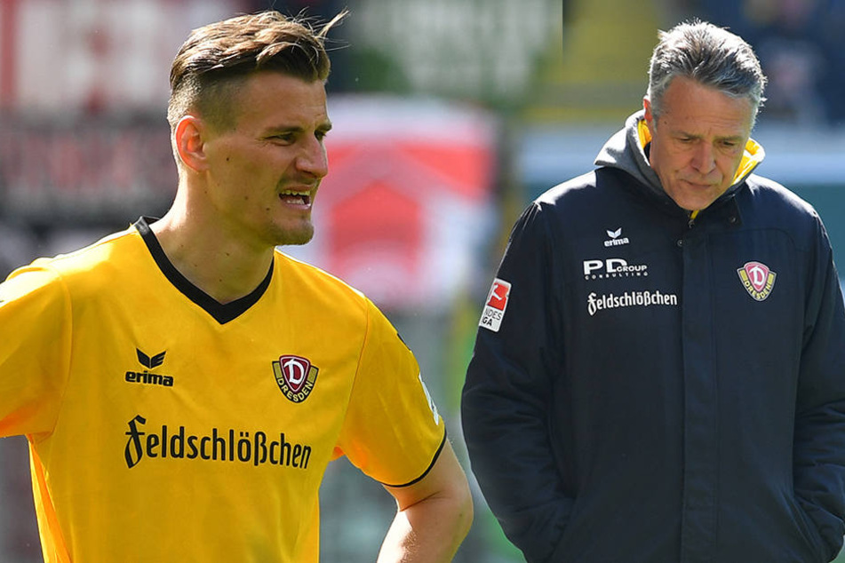 Ein enttäuschter Stefan Kutschke (li.) und ein nachdenklicher Uwe Neuhaus.