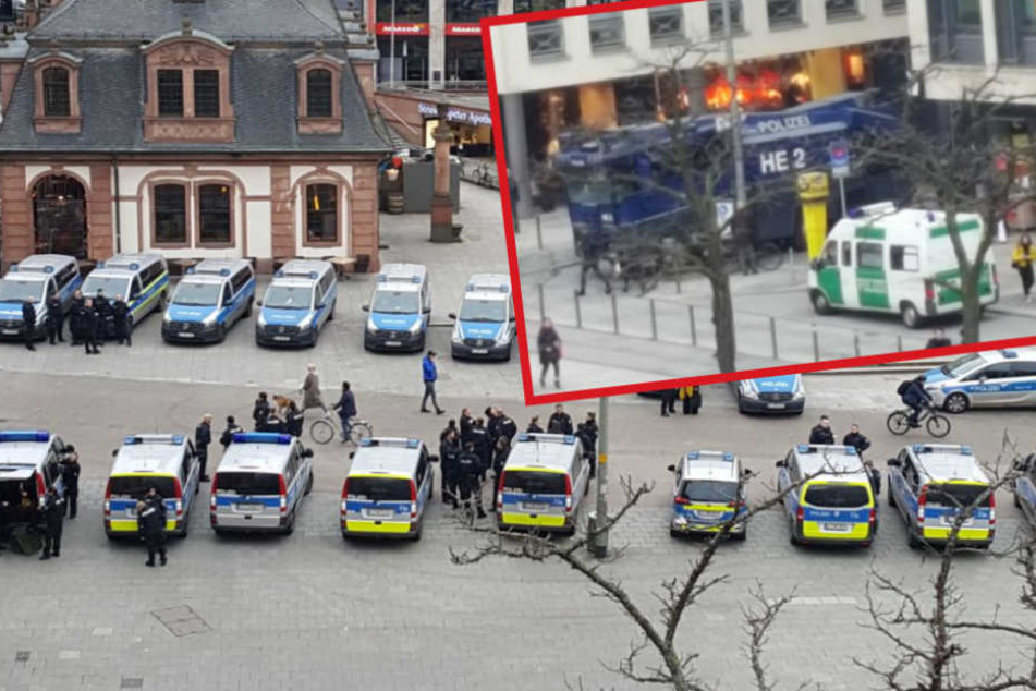 Noch sind keine Demonstranten vor Ort.
