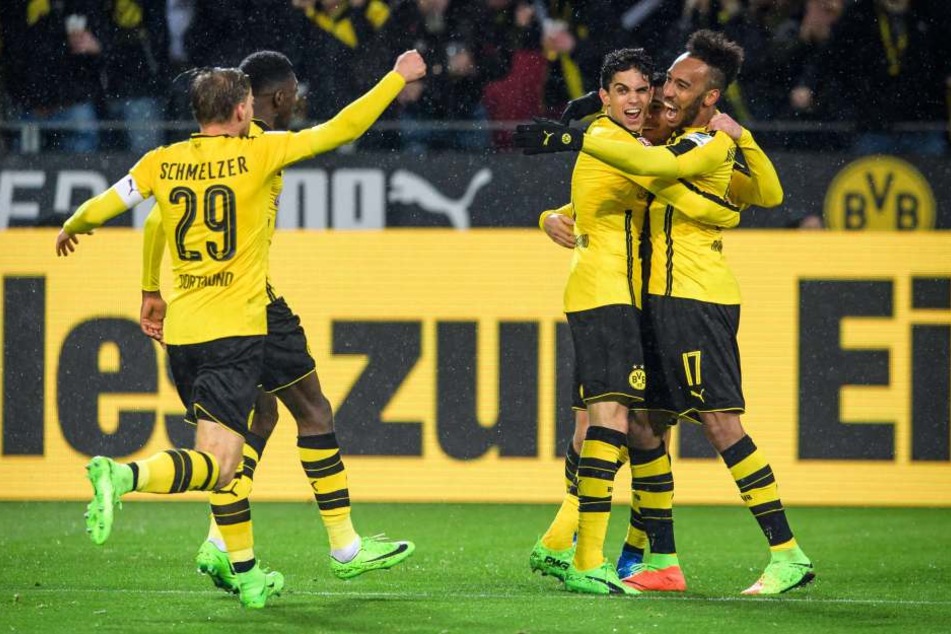 Großer Jubel beim BVB: Am Ende reichte der eine Treffer, um drei Punkte im eigenen Stadion zu behalten.