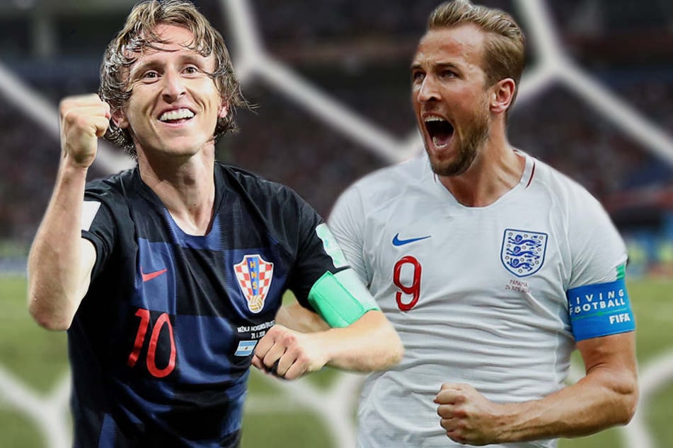 Die Stars ihrer Mannschaften: Kroatiens Luka Modric (l.) und Englands Harry Kane (r.).