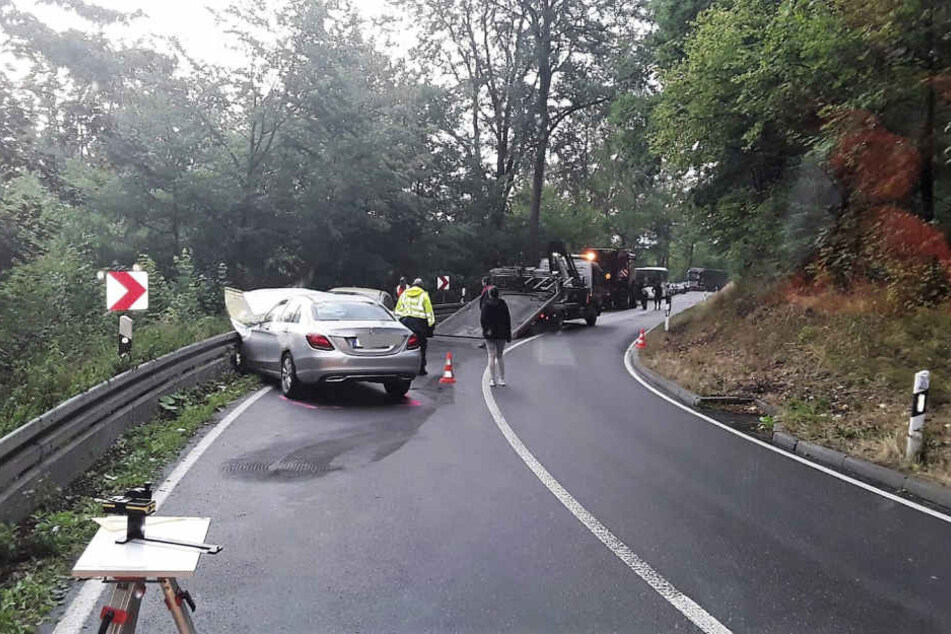 Auf der kurvigen Strecke krachte es am Donnerstagnachmittag.