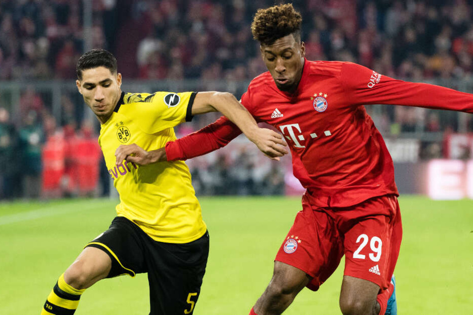 Kingsley Coman (r.) dürfte bald wieder für den FC Bayern auf dem Rasen stehen.