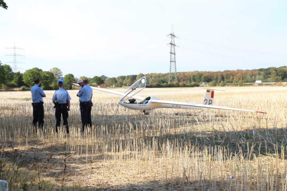 Dieses Segelflugzeug musste notlanden.