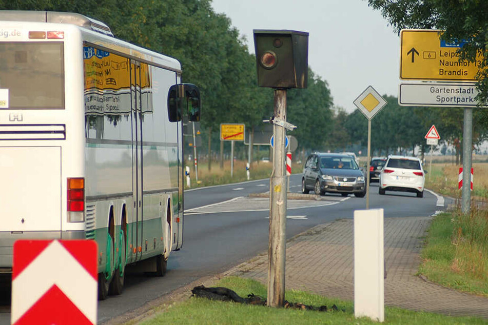 An dem Blitzer in Machern entstand ein Schaden in Höhe von 30.000 Euro.