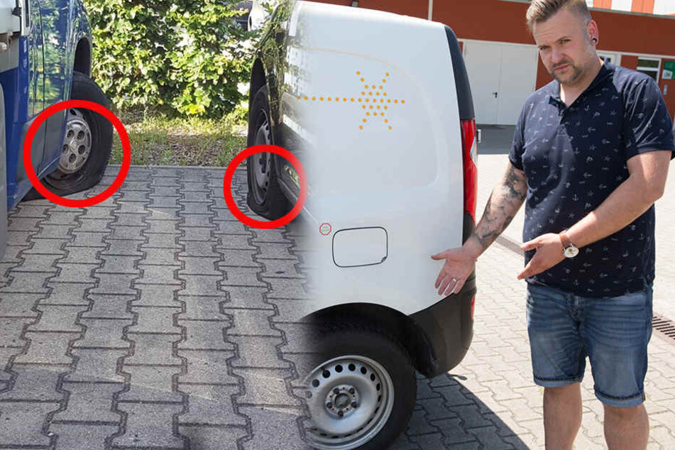 Stefan Vetter (36) musste bei allen Wagen neue Reifen aufziehen.