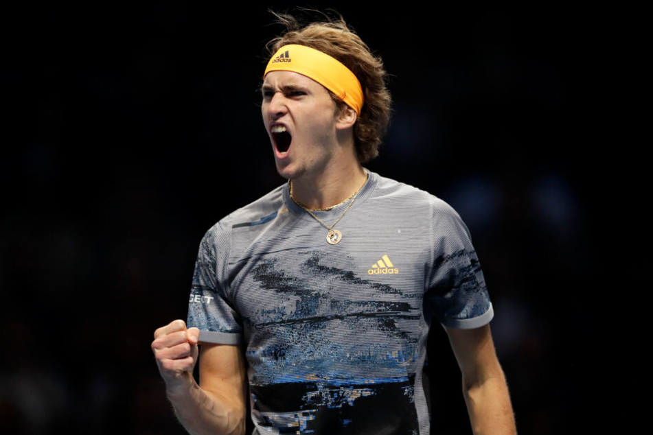 Alexander Zverev jubelte über den klaren Sieg gegen Rafael Nadal.