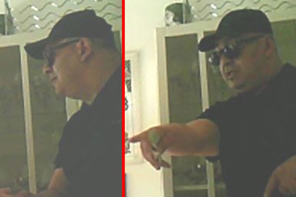 Dieser Mann wurde bei einer Geldaushändigung von einer Kamera aufgenommen.