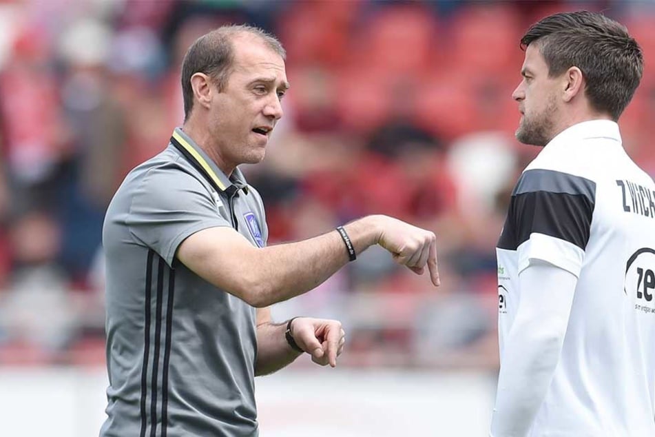 Der neue und der alte FSV-Coach: Joe Enochs (l.) und Torsten Ziegner schätzen sich und ihre Arbeit.