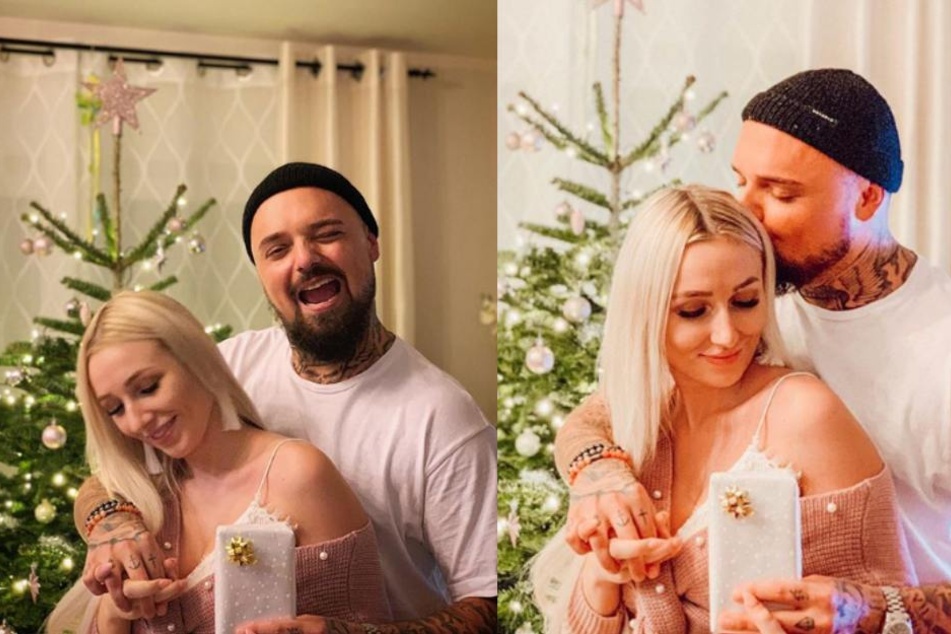 Das "Bachelor"-Pärchen genießt sein erstes Weihnachten zusammen.