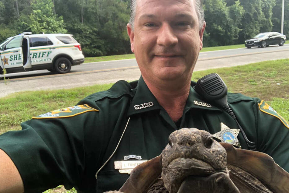 Bitte lächeln! Für die Schildkröte gab es eine Verwarnung - und ein Erinnerungs-Selfie.