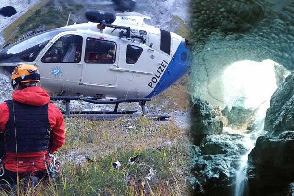 Polizei und BRK konnten den Leichnam des Mannes aus der "Eiskapelle" bergen.