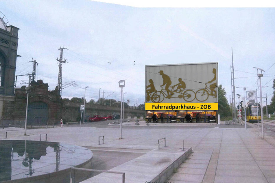 Am westlichen Wiener Platz soll zusätzlich ein Fahrradparkhaus gebaut werden.