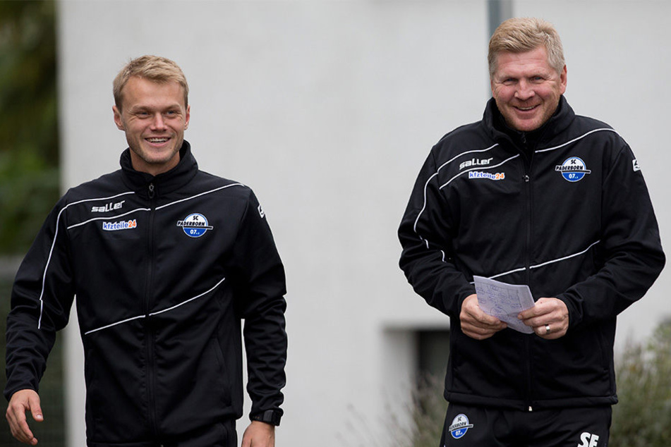 Sören Osterland (li.) war in Paderborn Co-Trainer unter Stefan Effenberg.