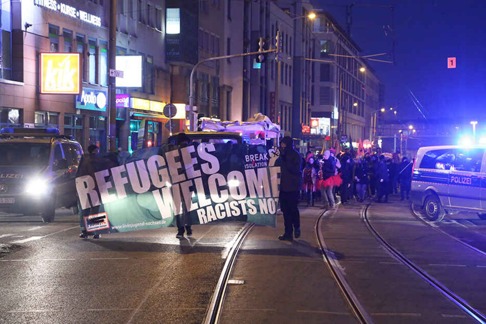 Dieses Banner führte die Demo an.