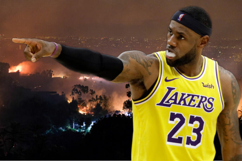 NBA-Superstar LeBron James (34) von den Los Angeles Lakers.