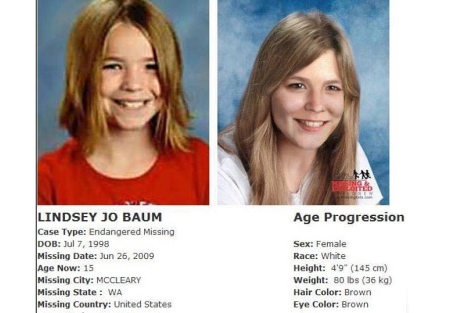 Die Fahndungsbilder zeigen die Vermisste im Alter von 10 Jahren und wie sie wahrscheinlich jetzt aussehen hätte können.