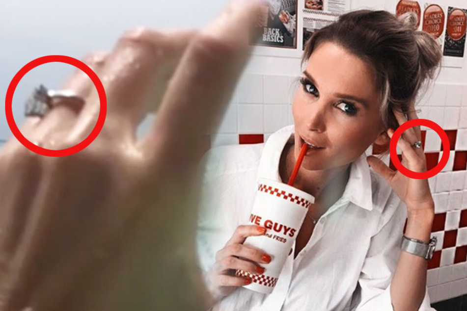 Schon einige Mal konnte man einen Ring an der linken Hand von Katja erkennen.