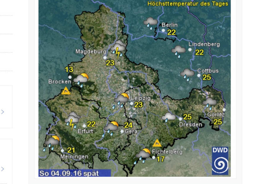 Am Sonntag wird es in ganz Sachsen nass.