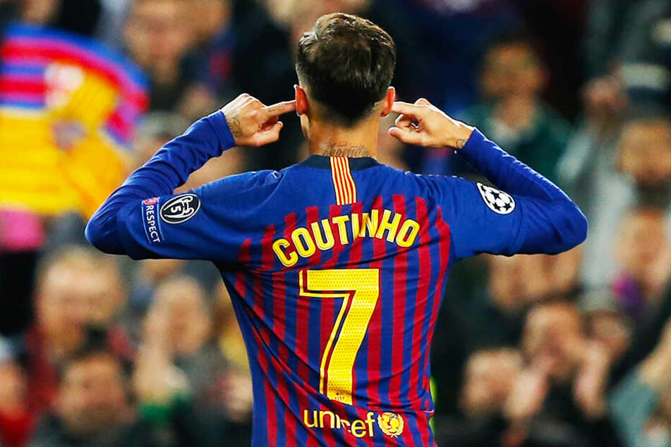 Philippe Coutinho wird nicht erst seit dieser als Provokation angesehenen Geste von vielen Barca-Fans kritisch gesehen.