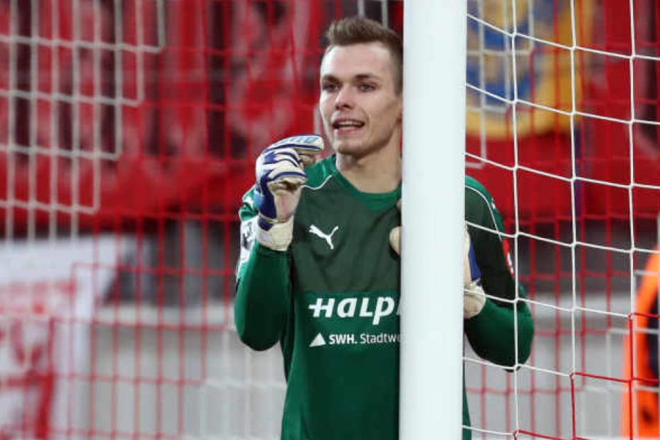 Die Zukunft von Halles Torhüter Tom Müller (20) ist ungewiss. Wahrscheinlich aber, dass der HFC seinen Vertrag demnächst verlängert.