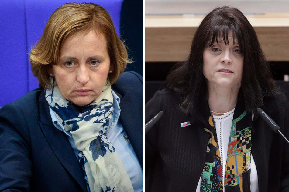 Beatrix von Storch (l) und Jeannette Auricht von der Berliner AfD.