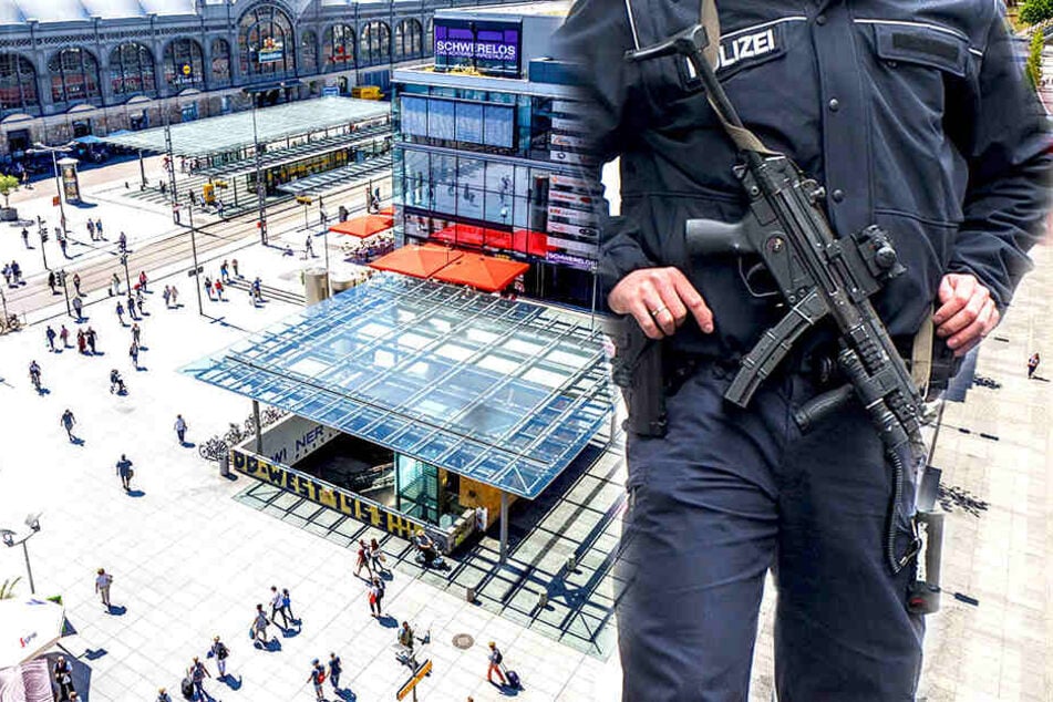 Nahe dem Hauptbahnhof in Dresden mussten Polizeibeamte einschreiten. (Symbolbild)