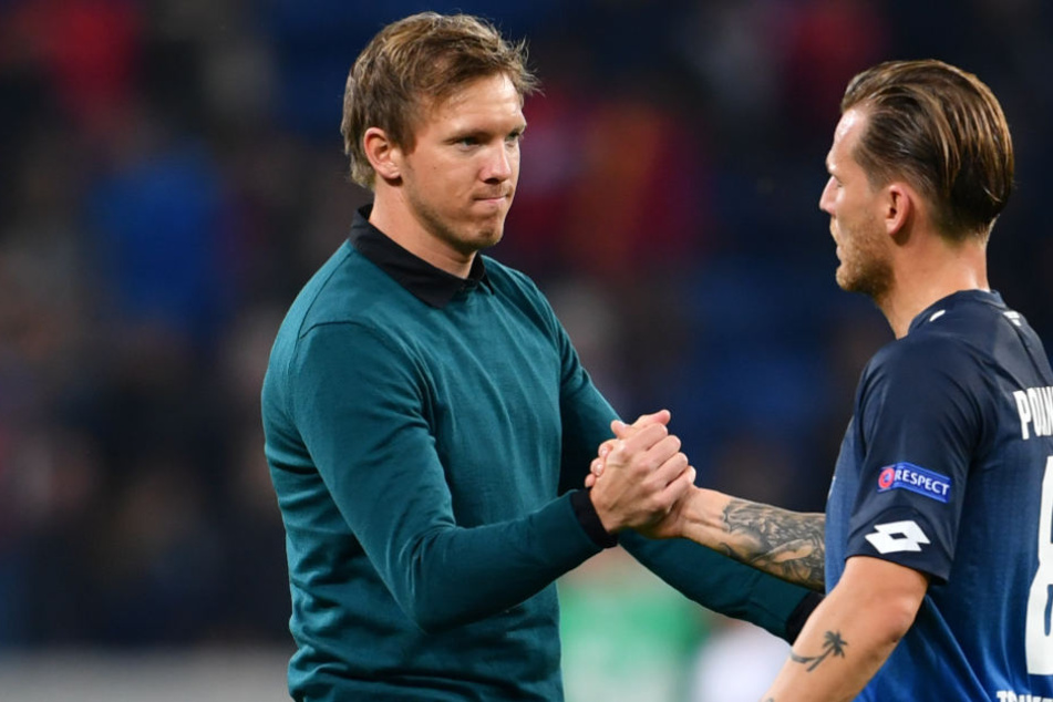 Sichtlich zufrieden nach dem Sieg: TSG-Trainer Julian Nagelsmann (links).