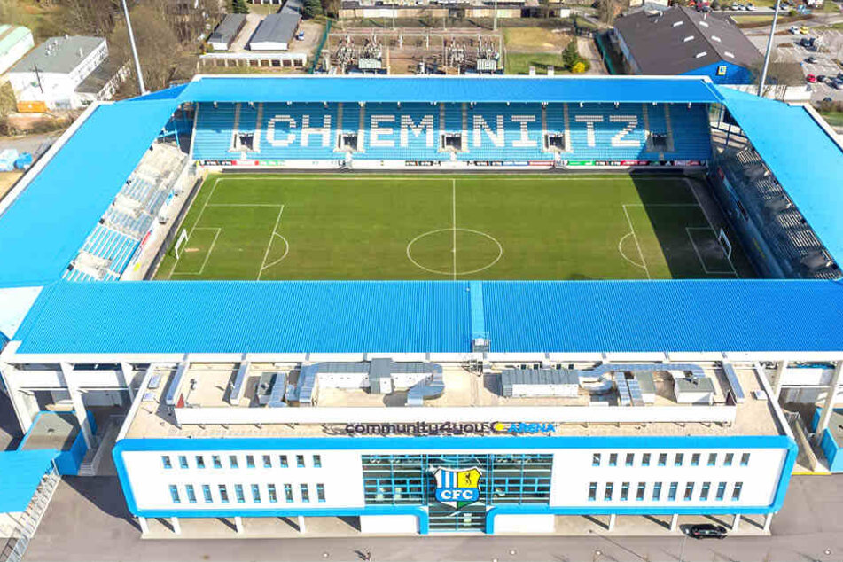 Das Chemnitzer Fußballstadion.