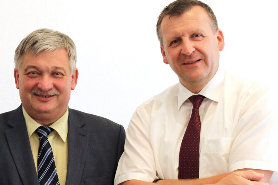 Jens Müller (51, Freie Wähler) und sein Herausforderer Franz Heinrich Kohl (62, CDU) sind zwei der insgesamt vier Kandidaten, die sich um das Amt bewerben.