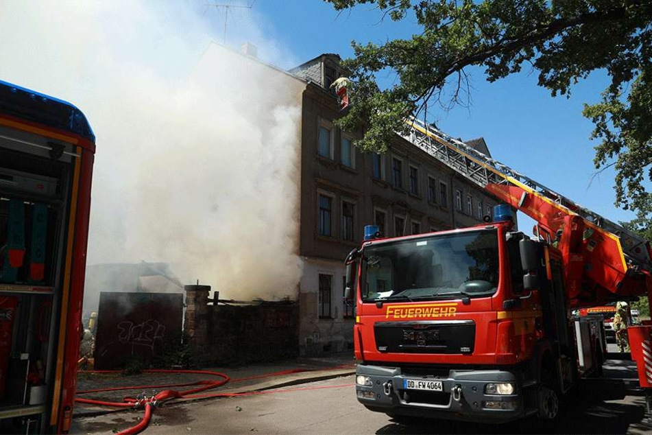 Die Feuerwehr im Einsatz.