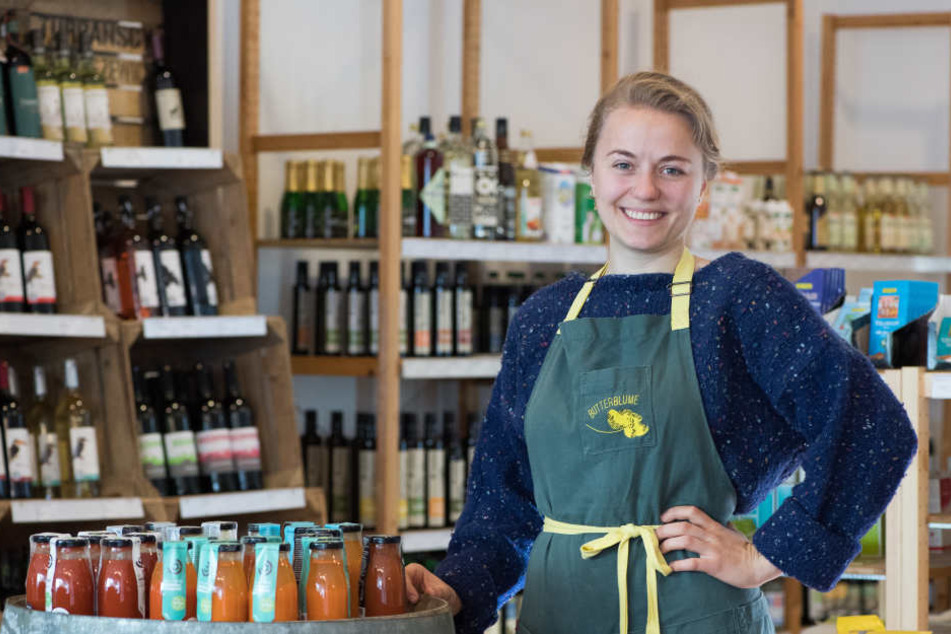 Die Inhaberin Helen Neuwirth des Unverpackt-Ladens "Butterblume" in Kassel.
