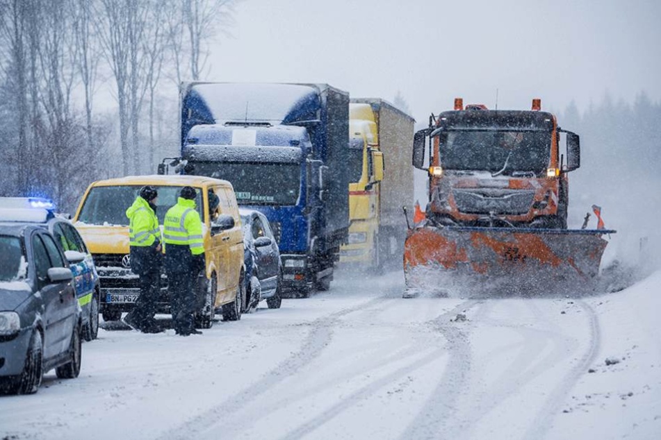 Der Winterdienst im Dauereinsatz.