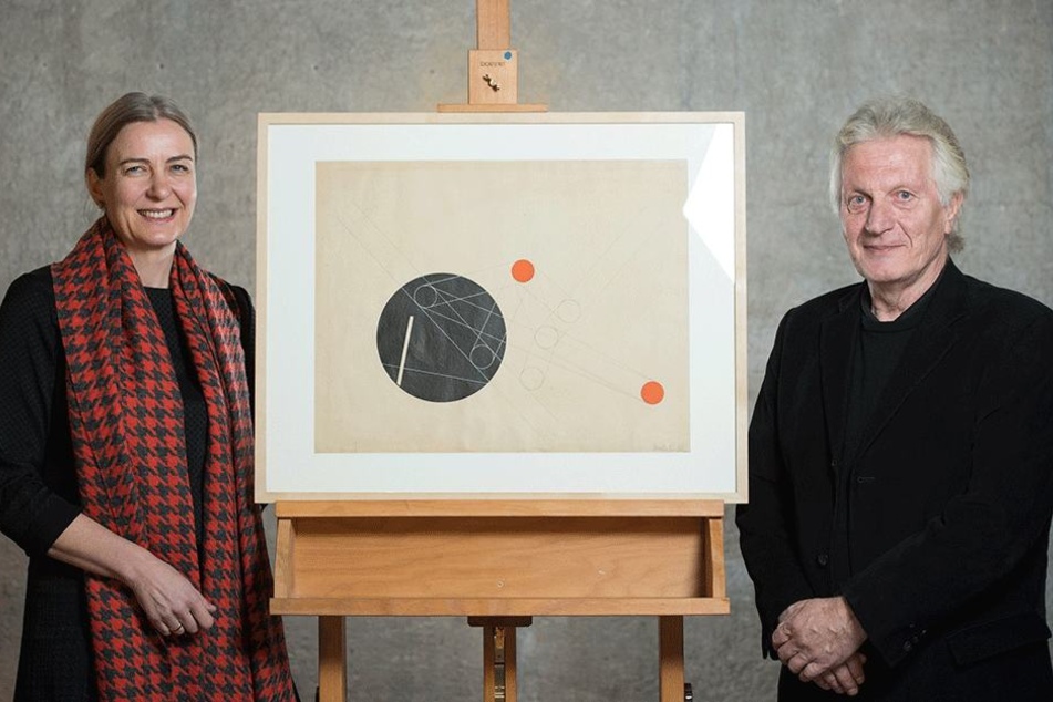 Sammler Egidio Marzona und SKD-Generalin Marion Ackermann.