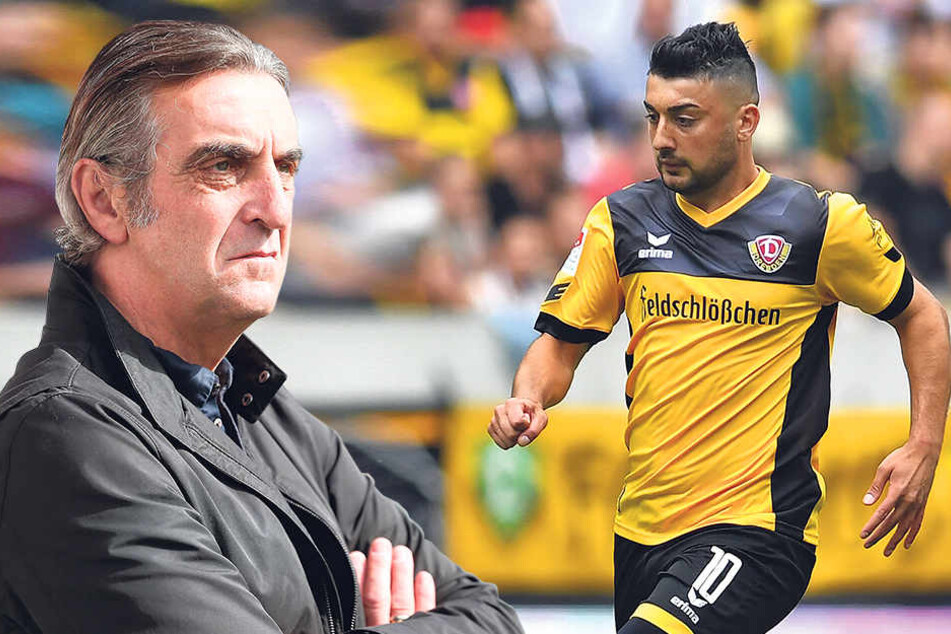 Ralf Minge (li.) muss sich erneut mit einem wechselwilligen Spieler befassen. Aias Aosman hat angeblich ein millionenschweres Angebot aus Katar vorliegen.