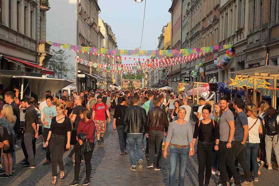 Ein Bild von der BRN 2018. Auch letztes Jahr fiel das Fest in der Neustadt größtenteils friedlich aus.