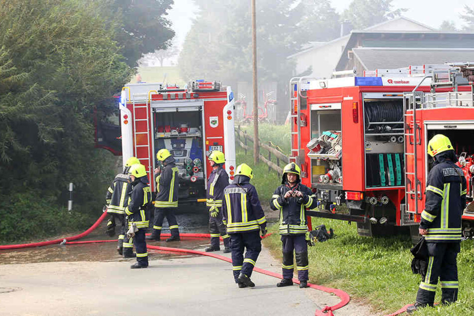 Die Feuerwehr wurde zum Brand auf dem Deponiegelände gerufen.