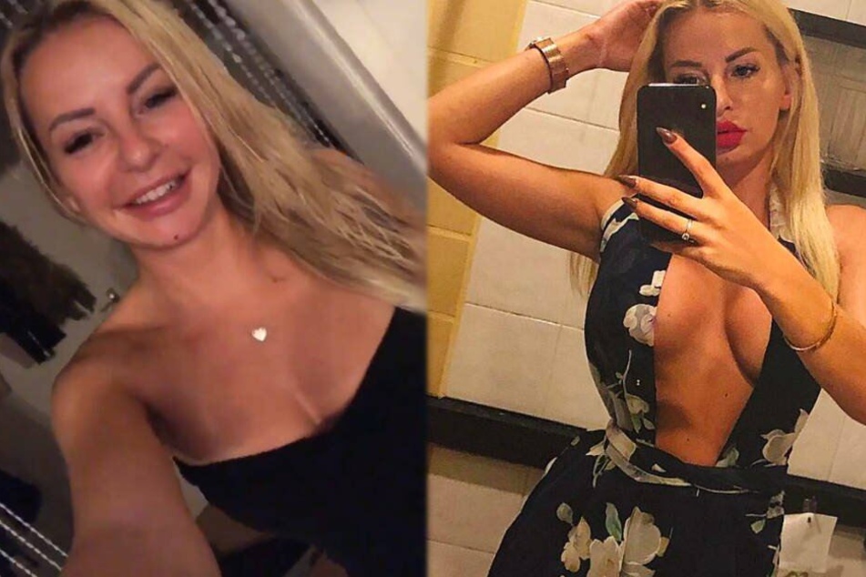 Links ungeschminkt, rechts gestylt – die Montage zeigt zwei Screenshots aus dem Instagram-Profil von Sabi.