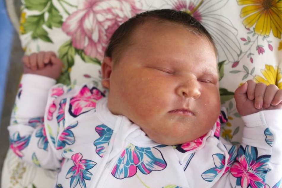 Riesenbaby Remi Frances wog bei der Geburt fast sechs Kilogramm.