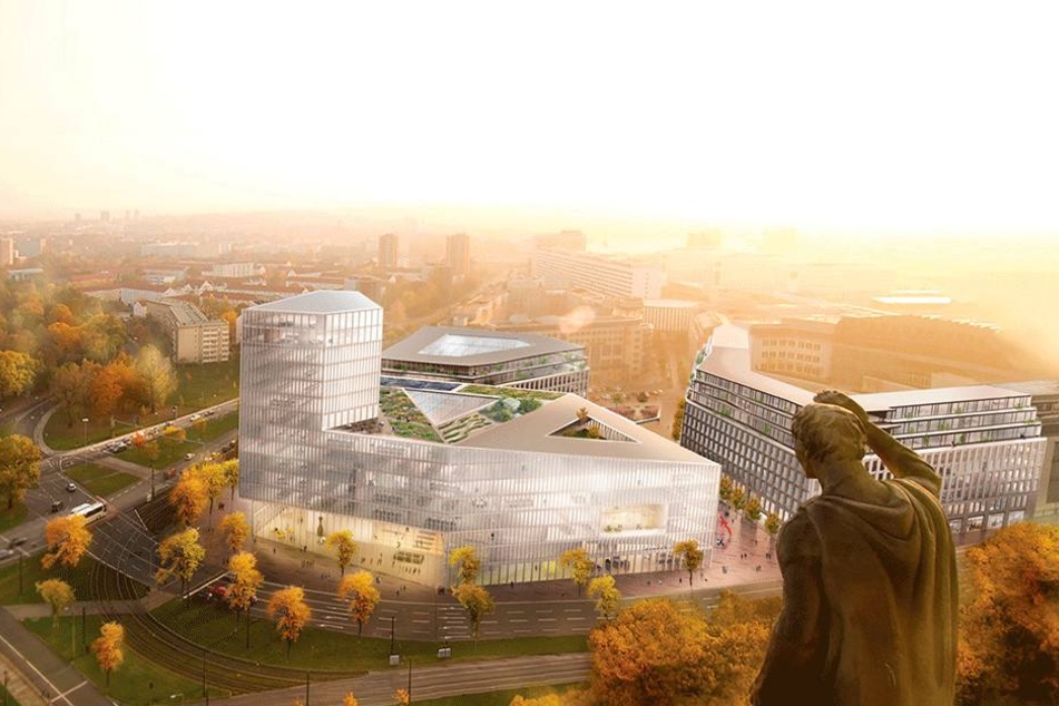 So soll das neue Rathaus am Ferdinandplatz zukünftig aussehen.