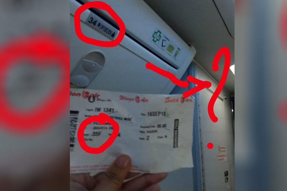 Die Passagierin ist verwirrt: Wo soll hier der Sitzplatz sein?