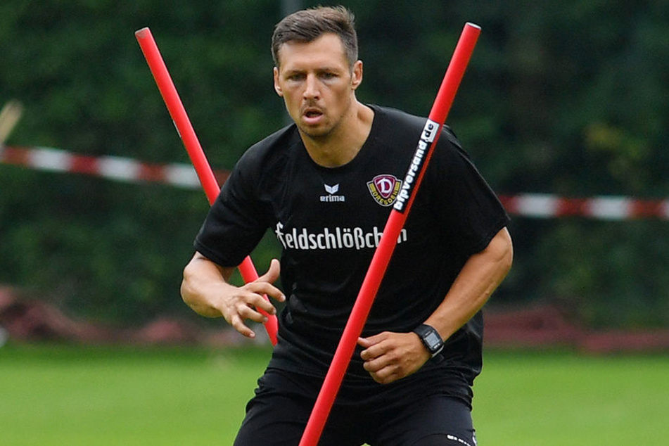 Sören Gonther während des Trainings beim Stangenlauf.