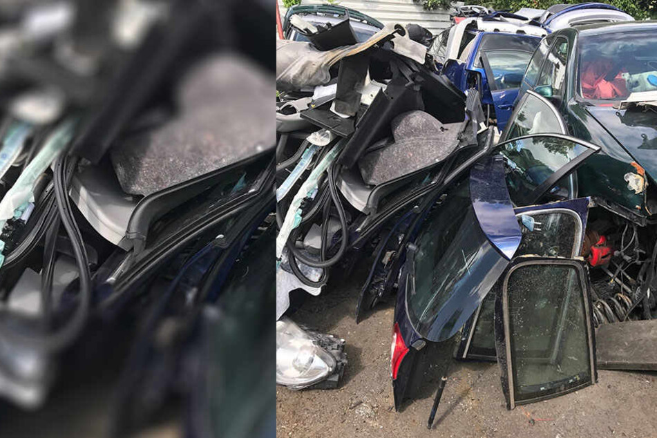 Ein VW Passat in zerlegtem Zustand war wohl ebenfalls nicht gestohlen.