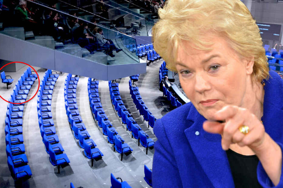 Steinbach (73) hatte wegen Merkels Flüchtlingspolitik ihren Austritt aus der CDU und der Fraktion erklärt - und erhielt einen eigenen Einzelplatz in der hinteren Reihe.