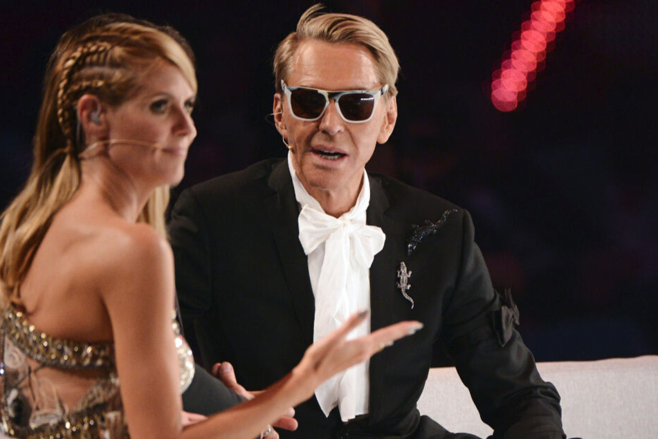 2014 sitzt Wolfgang Joop neben Heidi Klum beim Finale der Fernsehshow "Germany's next Topmodel".