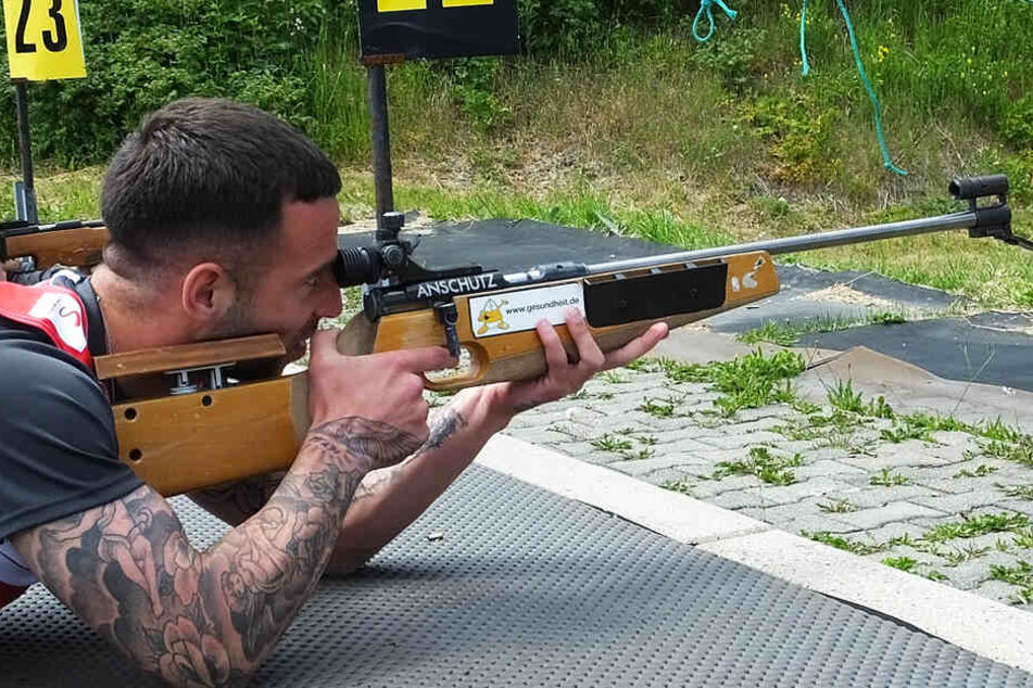 Calogero Rizzuto beim Einschießen.