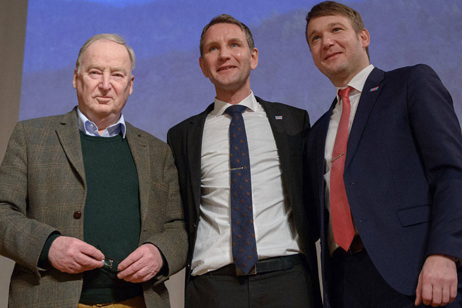 Für die AfD-Politiker Alexander Gauland (76), Björn Höcke (44) und André Poggenborg (41) gibt es momentan wenig Grund zur Freude. Die Wählerzustimmung sinkt weiter.