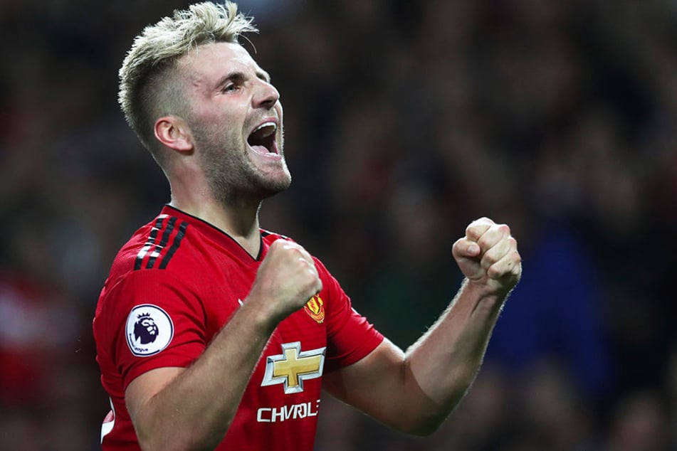 Welch eine Erlösung: Am ersten Spieltag der laufenden Saison traf Luke Shaw von Manchester United zum vorentscheidenden 2:0 gegen Leicester City (Endstand 2:1).